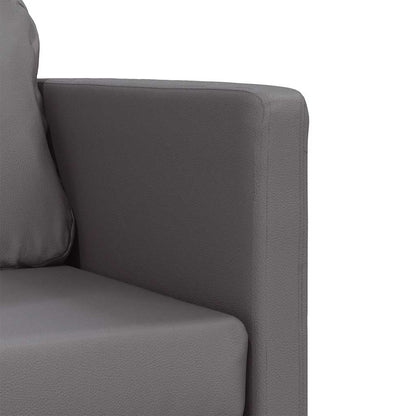 vidaXL Bodensofa mit Schlaffunktion Grau 112x174x55 cm Kunstleder
