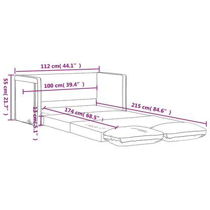 vidaXL Canapé de sol convertible Cappuccino-Marron Similicuir