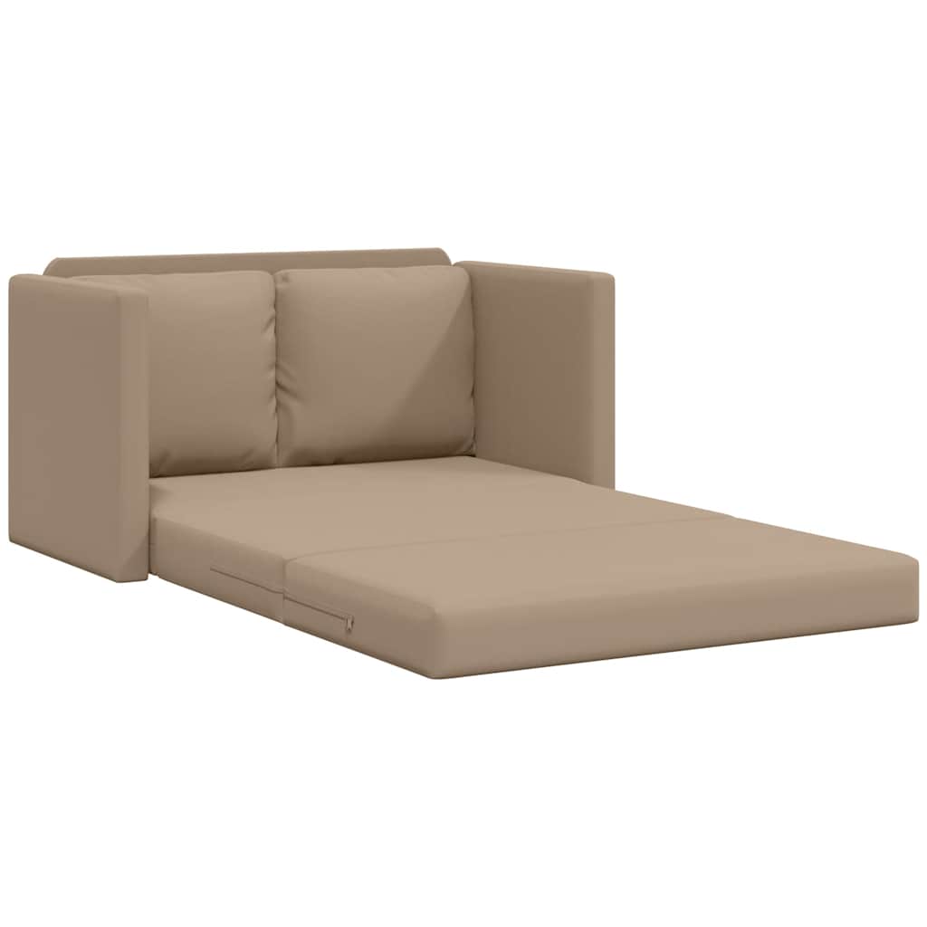 vidaXL Canapé de sol convertible Cappuccino-Marron Similicuir