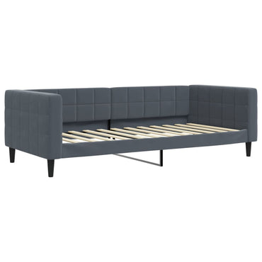 vidaXL Lit de repos gris foncé 90x200 cm Velours