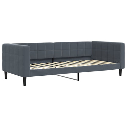 vidaXL Lit de repos gris foncé 90x200 cm Velours