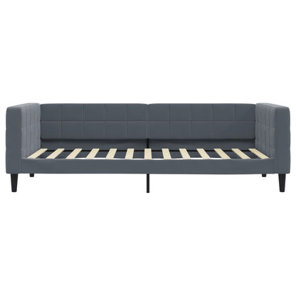 vidaXL Lit de repos gris foncé 90x200 cm Velours