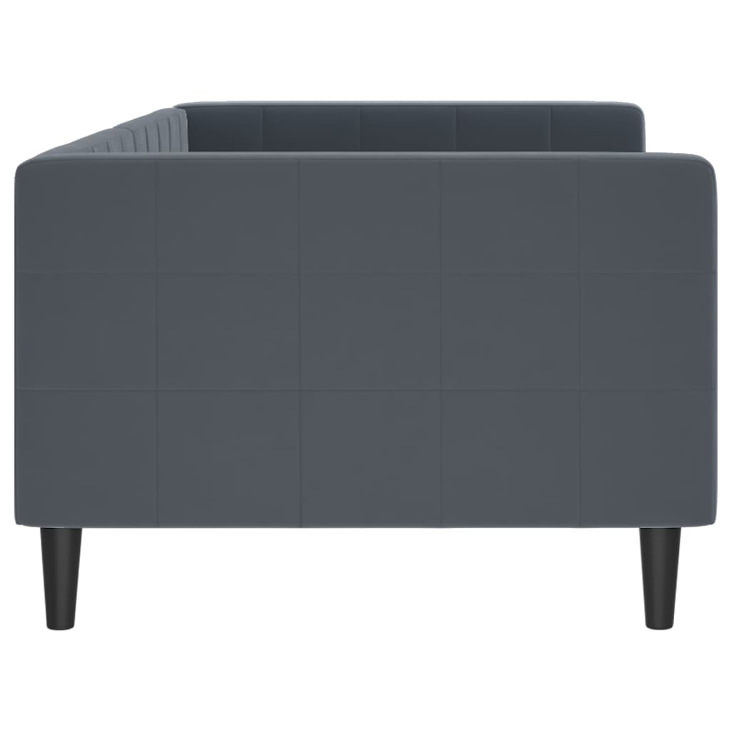 vidaXL Lit de repos gris foncé 90x200 cm Velours