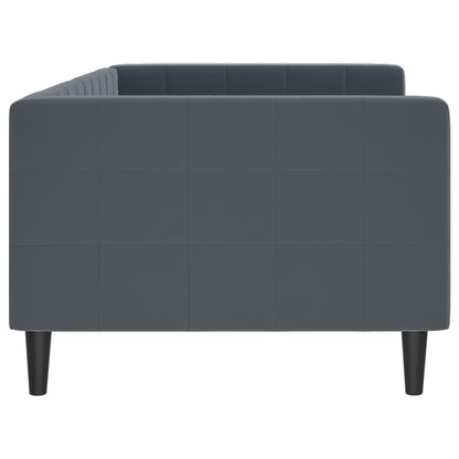 vidaXL Lit de repos gris foncé 90x200 cm Velours