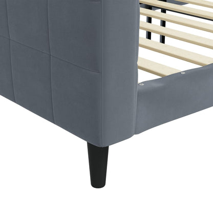 vidaXL Lit de repos gris foncé 90x200 cm Velours