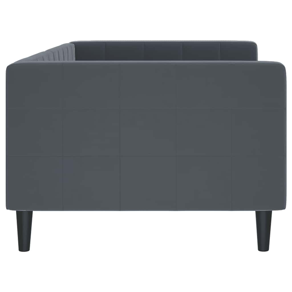 vidaXL Lit de repos gris foncé 90x190 cm Velours