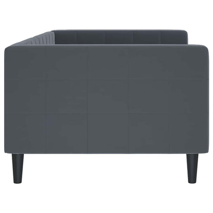 vidaXL Lit de repos gris foncé 90x190 cm Velours