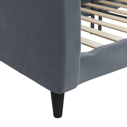 vidaXL Tagesbett Dunkelgrau 80x200 cm Samt