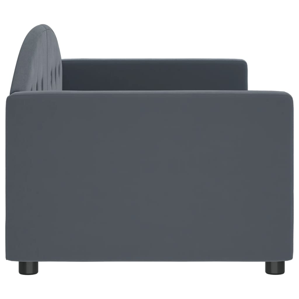 vidaXL Lit de jour gris foncé 80x200 cm velours