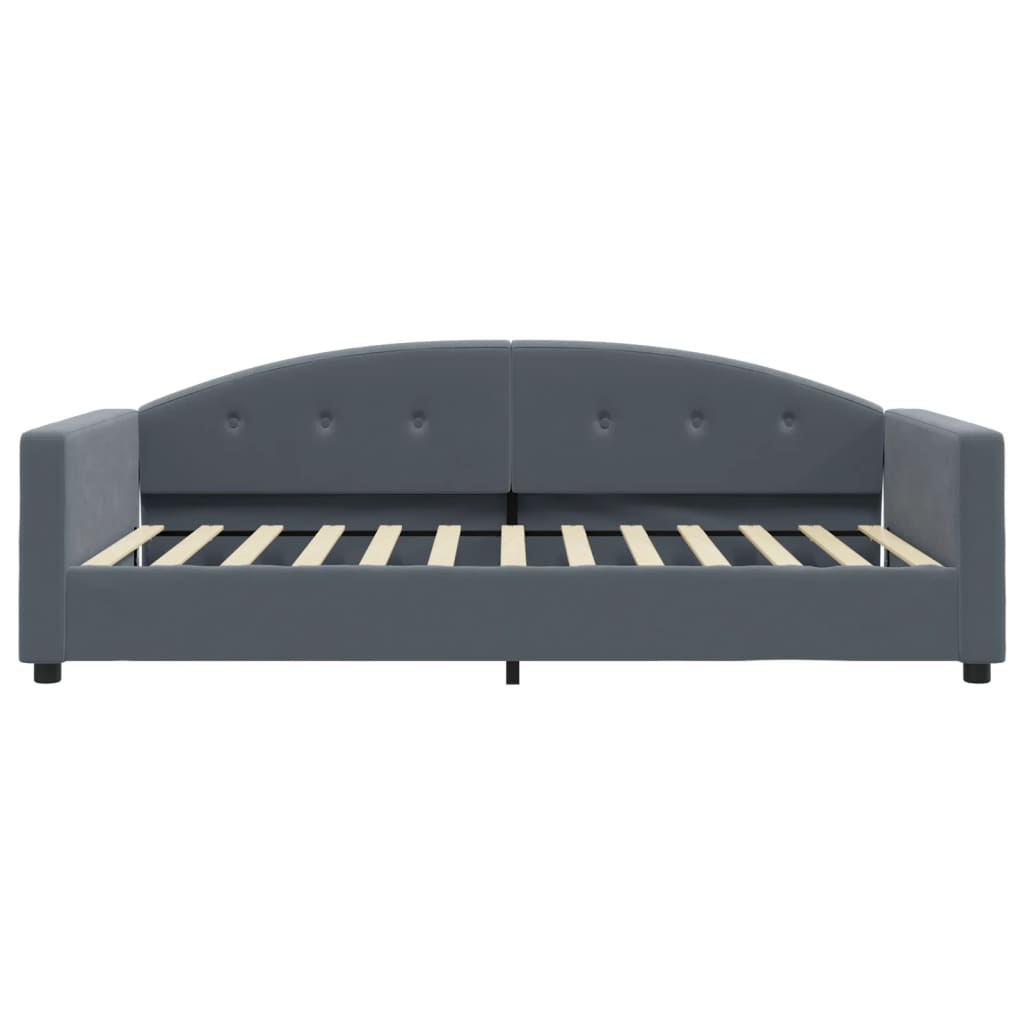 vidaXL Tagesbett Dunkelgrau 100x200 cm Samt