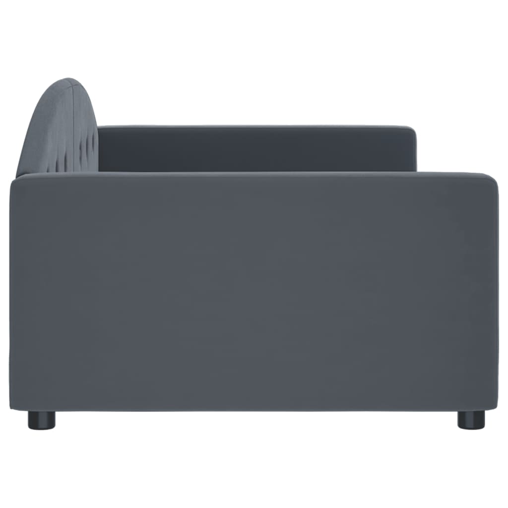 vidaXL Tagesbett Dunkelgrau 100x200 cm Samt