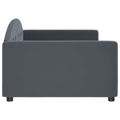 vidaXL Tagesbett Dunkelgrau 100x200 cm Samt