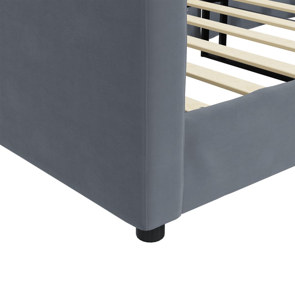 vidaXL Tagesbett Dunkelgrau 100x200 cm Samt