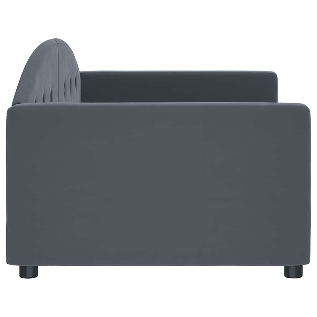 vidaXL Lit de repos gris foncé 90x190 cm Velours