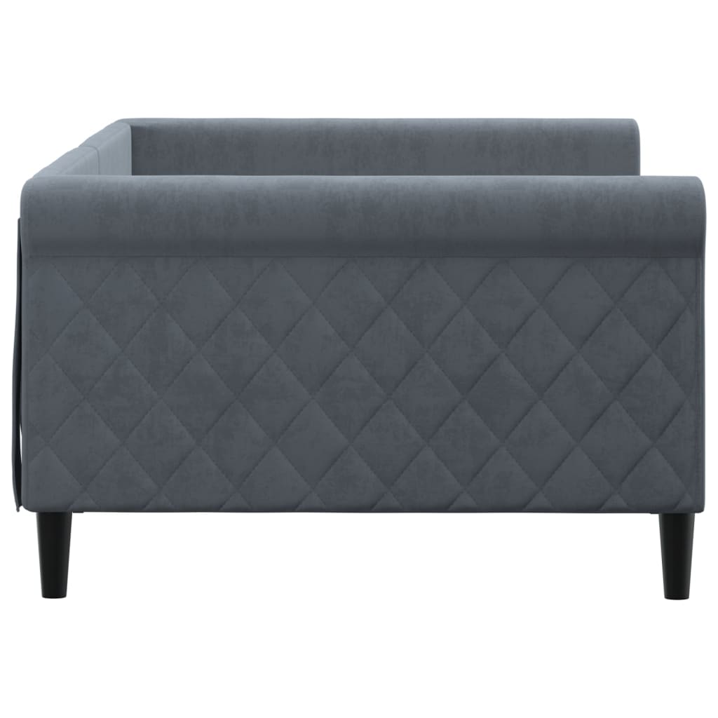 vidaXL Tagesbett Dunkelgrau 100x200 cm Samt