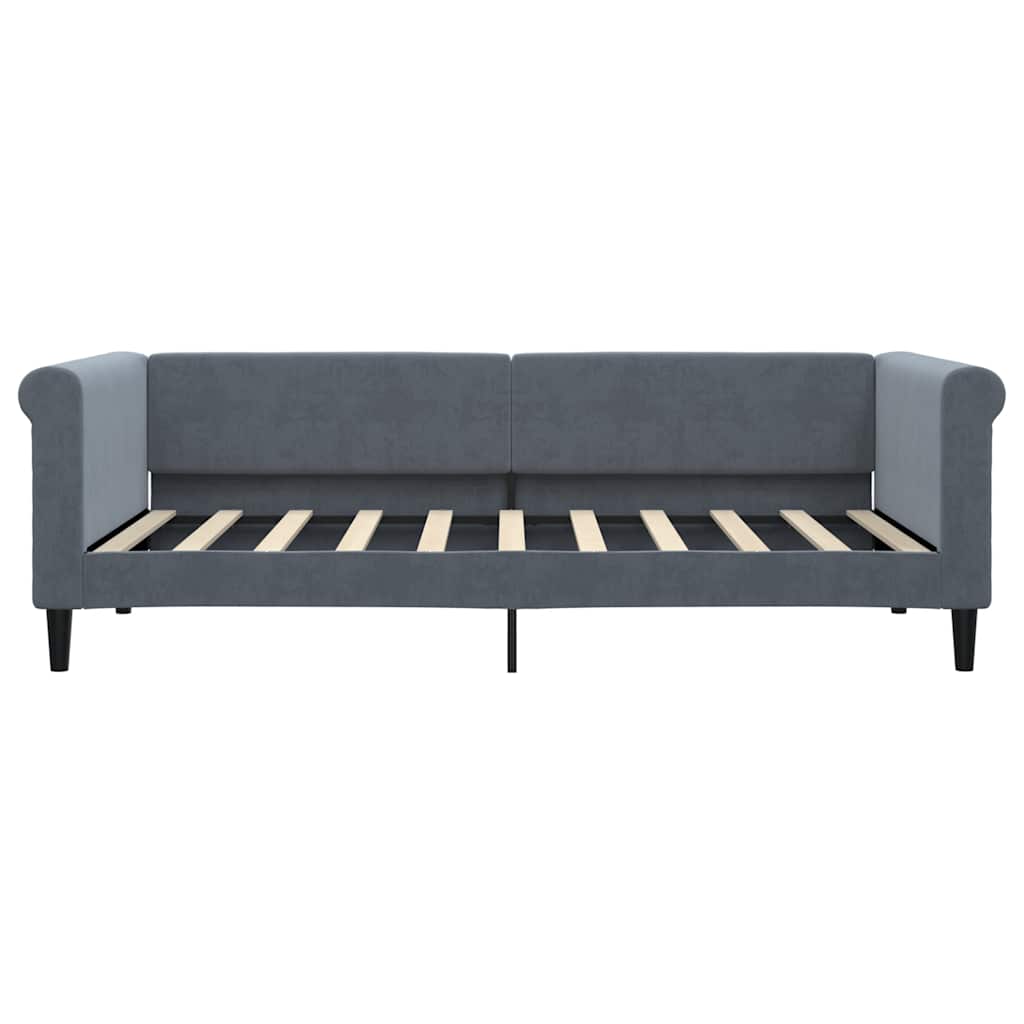 vidaXL Tagesbett Dunkelgrau 90x190 cm Samt