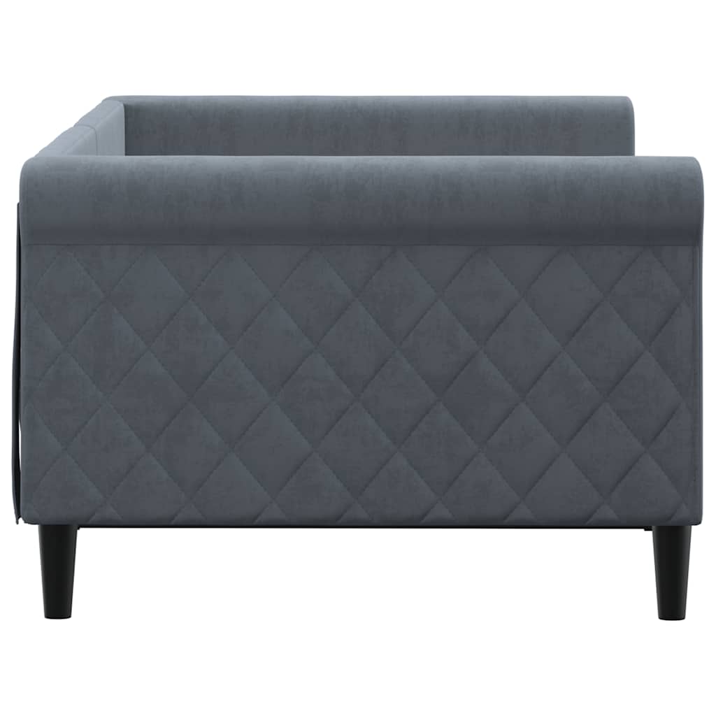 vidaXL Tagesbett Dunkelgrau 90x190 cm Samt