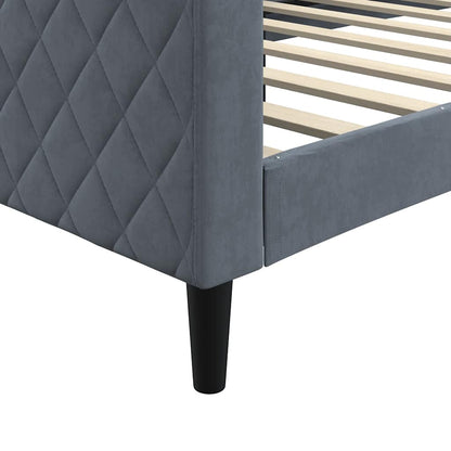 vidaXL Tagesbett Dunkelgrau 90x190 cm Samt