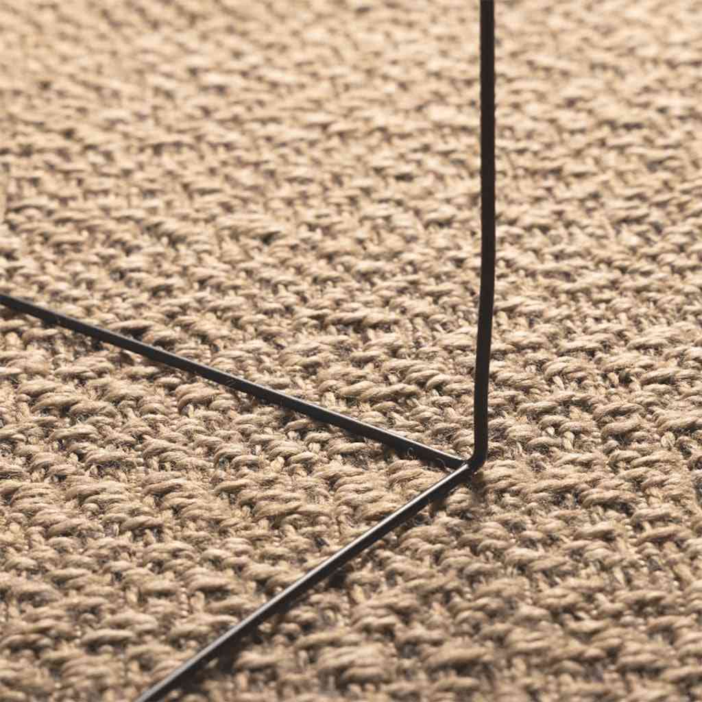 vidaXL Teppich 80x150 cm Jute-Optik Innen und Außen
