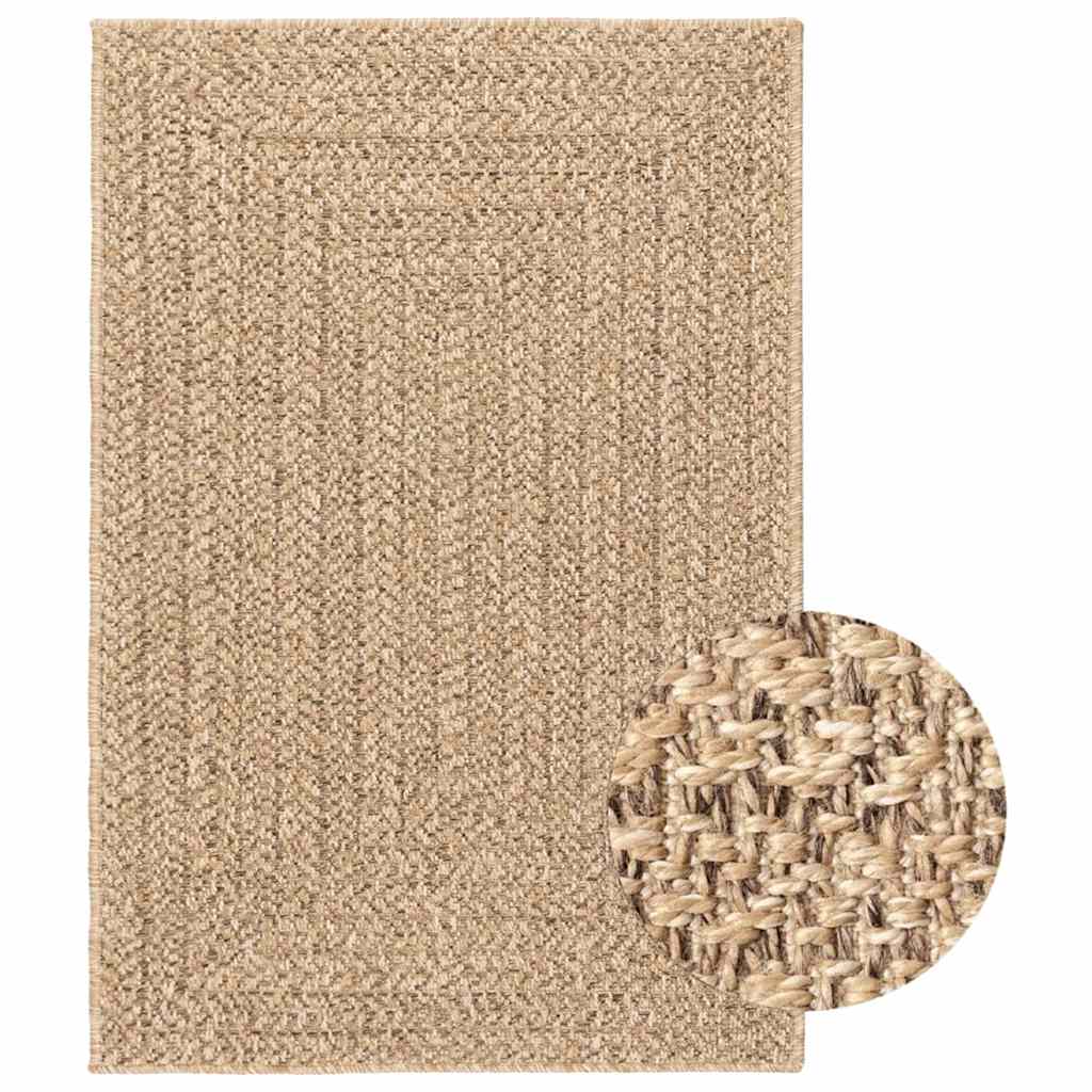 vidaXL Tapis 120x170 cm Aspect Jute Intérieur et Extérieur