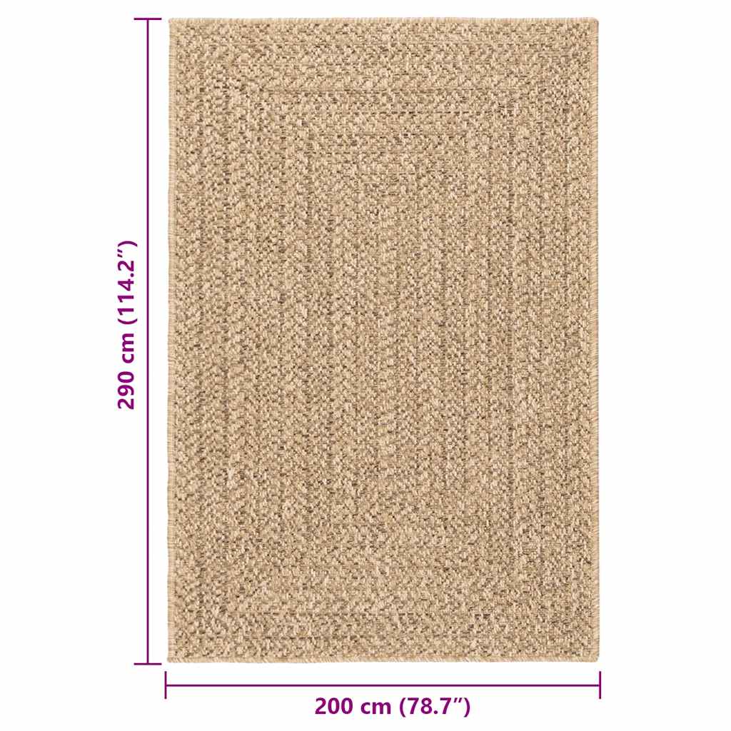 vidaXL Tapis ZIZUR 200x290 cm Aspect jute Intérieur et extérieur