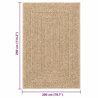 vidaXL Tapis ZIZUR 200x290 cm Aspect jute Intérieur et extérieur