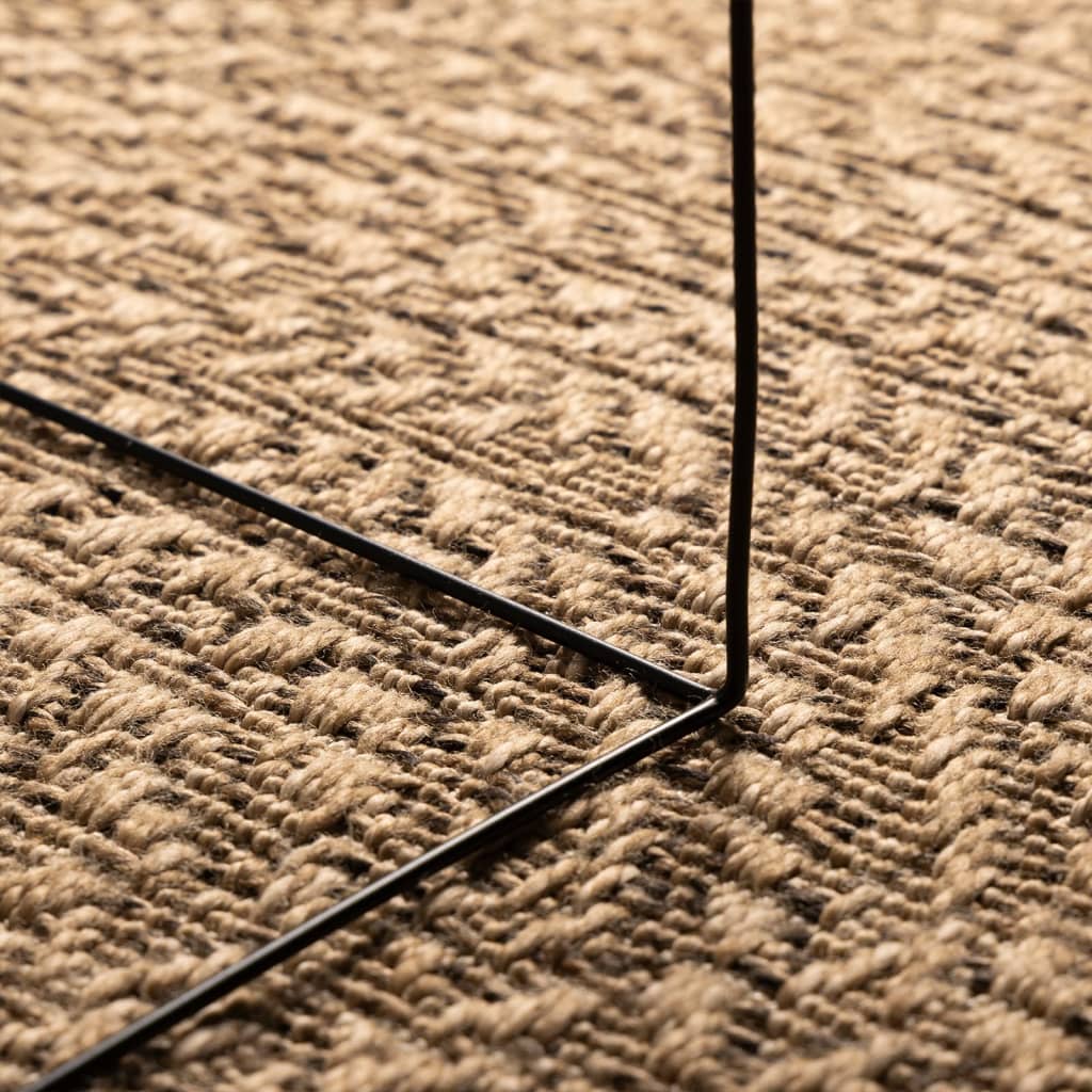 vidaXL Teppich 90 cm Jute-Optik Innen und Außen