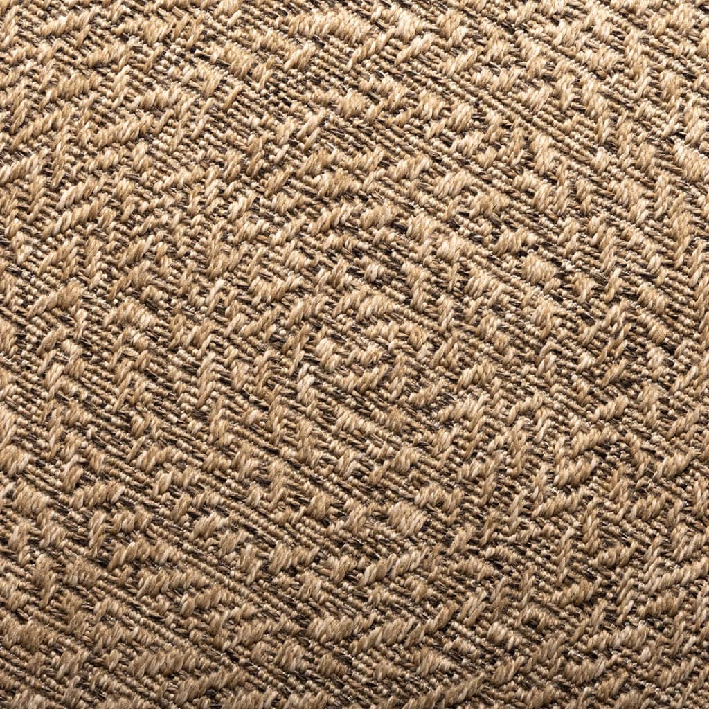 vidaXL Teppich 90 cm Jute-Optik Innen und Außen