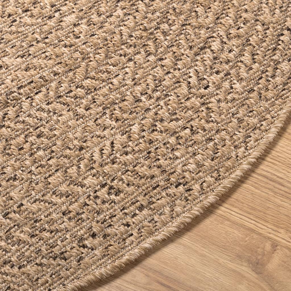 vidaXL Teppich 90 cm Jute-Optik Innen und Außen