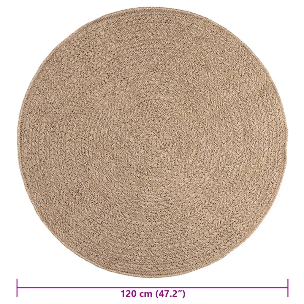 vidaXL Tapis 120 cm effet jute intérieur et extérieur