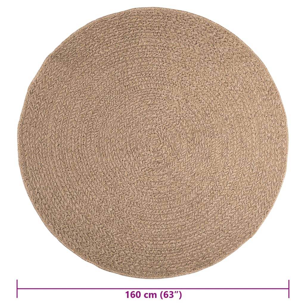 vidaXL Tapis d'intérieur/extérieur aspect jute 160 cm