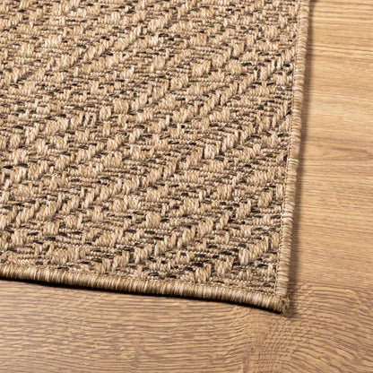 vidaXL Teppich ZIZUR 120x170 cm Jute-Optik Indoor und Outdoor