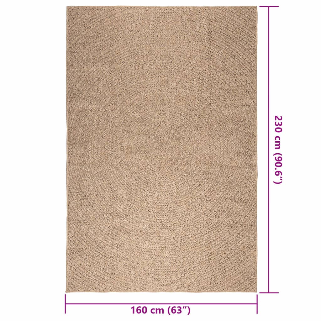 vidaXL Tapis ZIZUR 160x230 cm Aspect jute Intérieur et extérieur