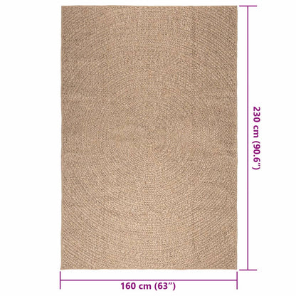 vidaXL Tapis ZIZUR 160x230 cm Aspect jute Intérieur et extérieur
