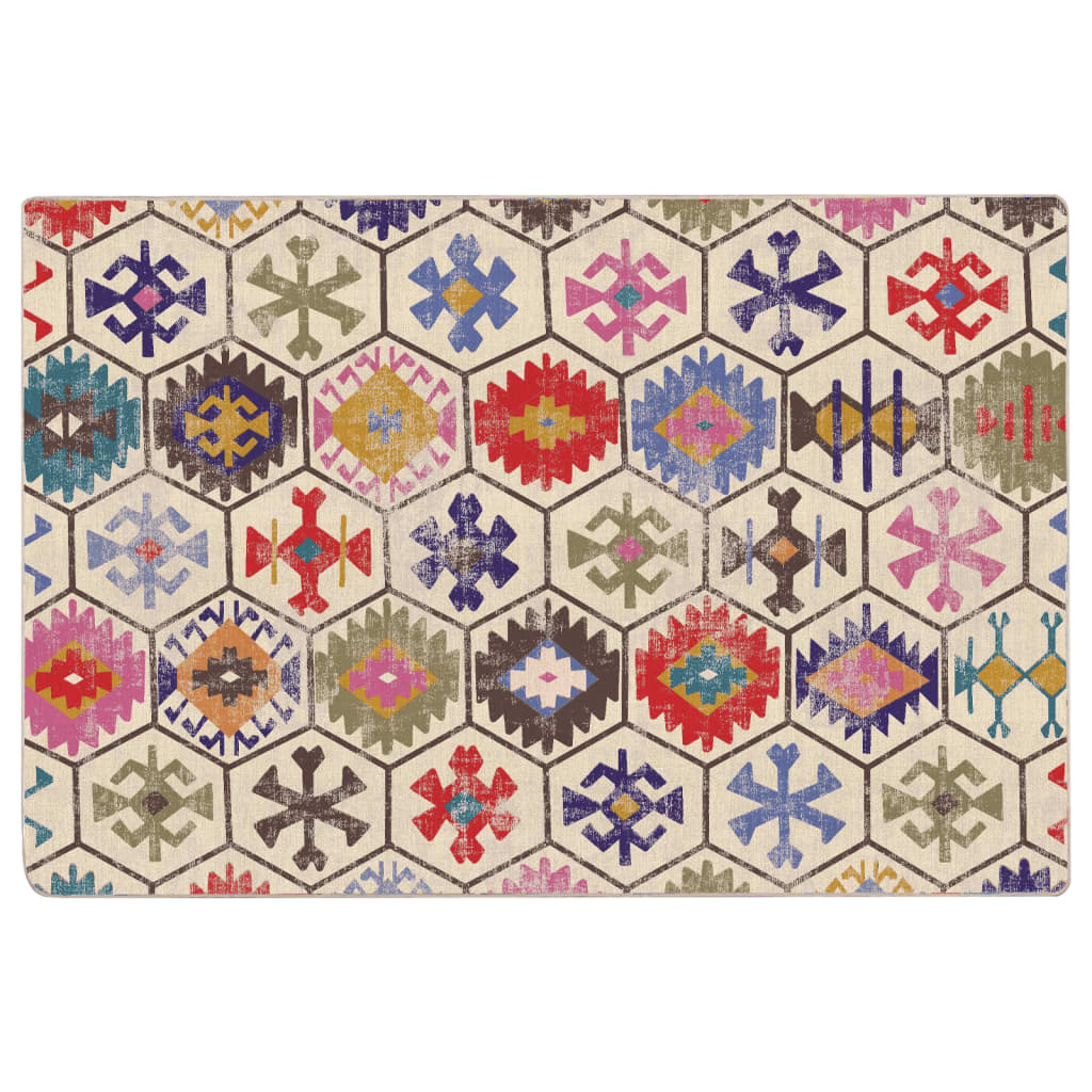 vidaXL Tapis lavable multicolore 120x180 cm antidérapant