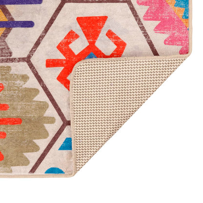 vidaXL Tapis lavable multicolore 120x180 cm antidérapant