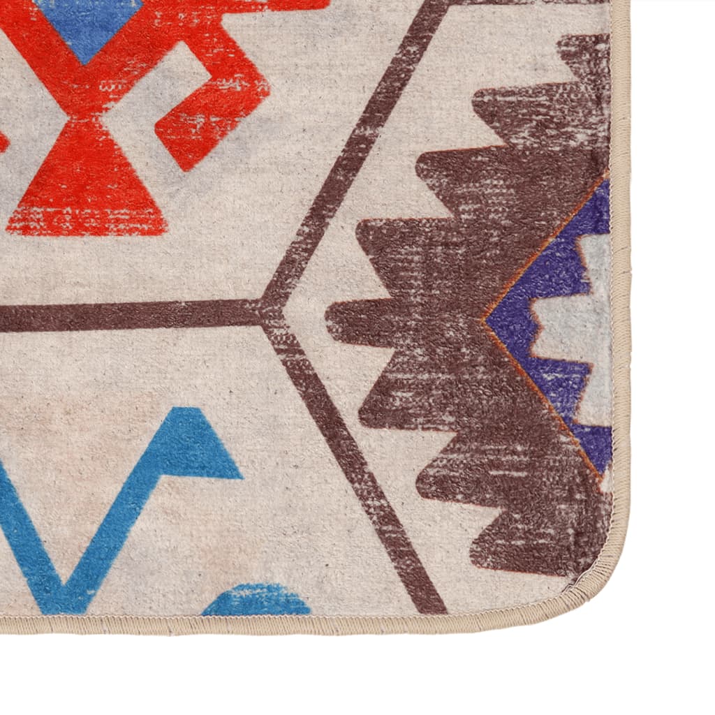 vidaXL Tapis lavable multicolore 190x300 cm antidérapant