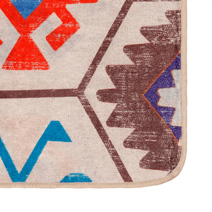 vidaXL Tapis lavable multicolore 190x300 cm antidérapant
