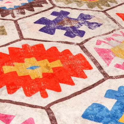 vidaXL Tapis lavable multicolore 190x300 cm antidérapant