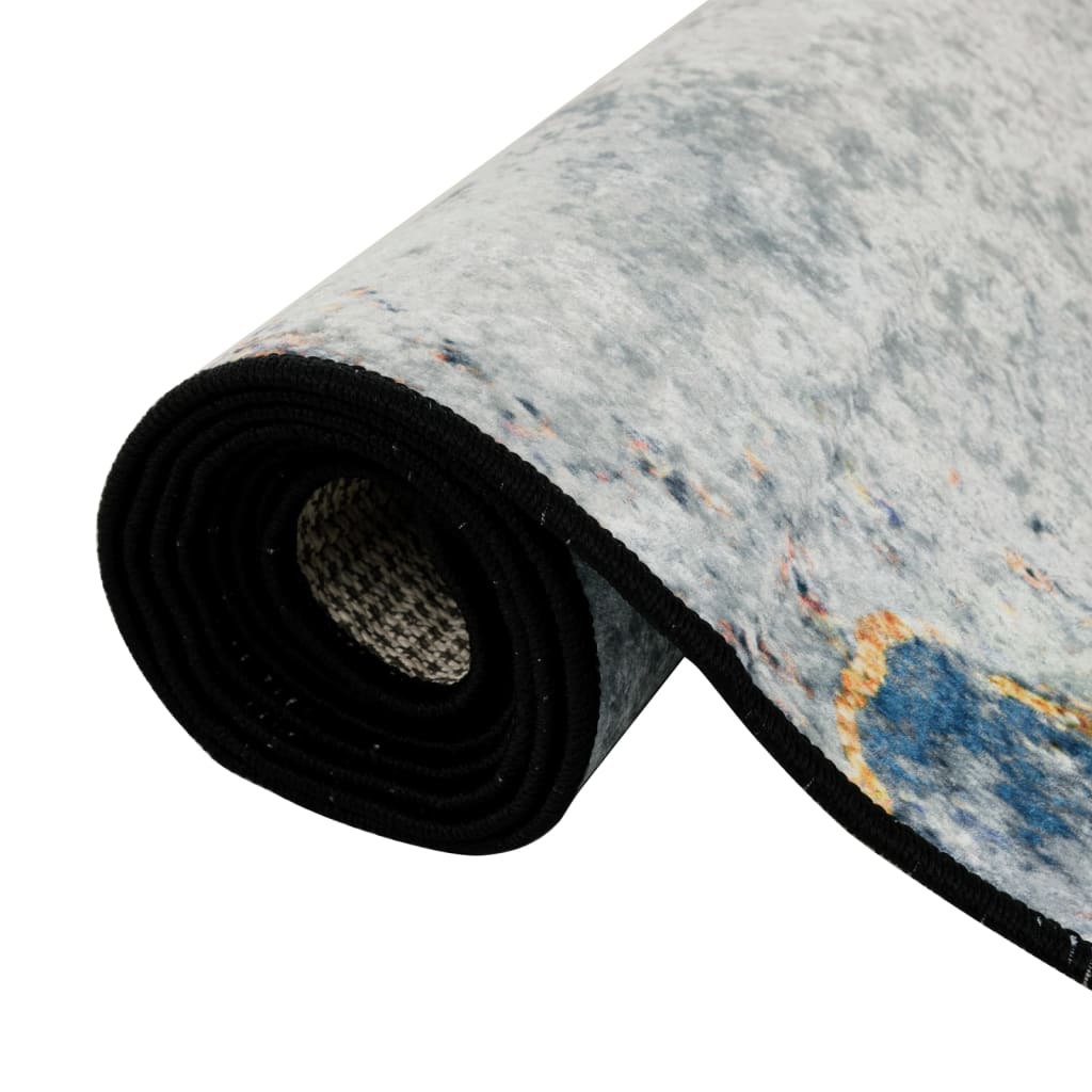 vidaXL Tapis lavable multicolore 80x150 cm antidérapant