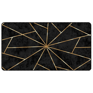vidaXL Tapis lavable noir et doré 80x150 cm Antidérapant