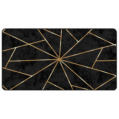 vidaXL Tapis lavable noir et doré 80x150 cm Antidérapant