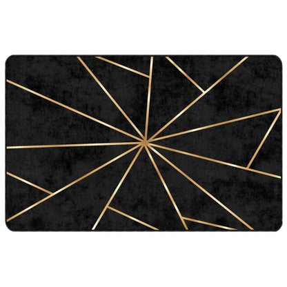 vidaXL Tapis lavable Noir et doré 190x300 cm Antidérapant