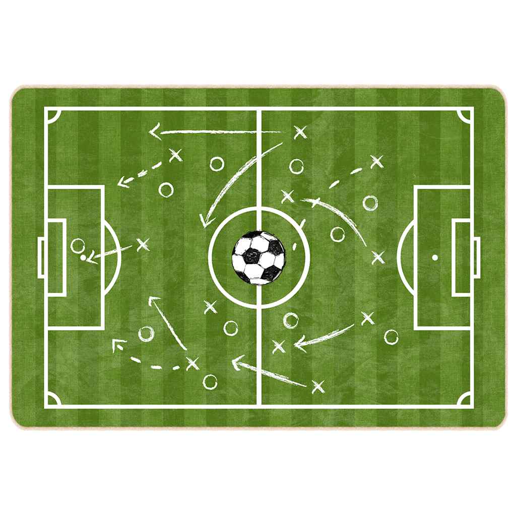 vidaXL Tapis pour enfants vert 160x230 cm Terrain de football lavable antidérapant