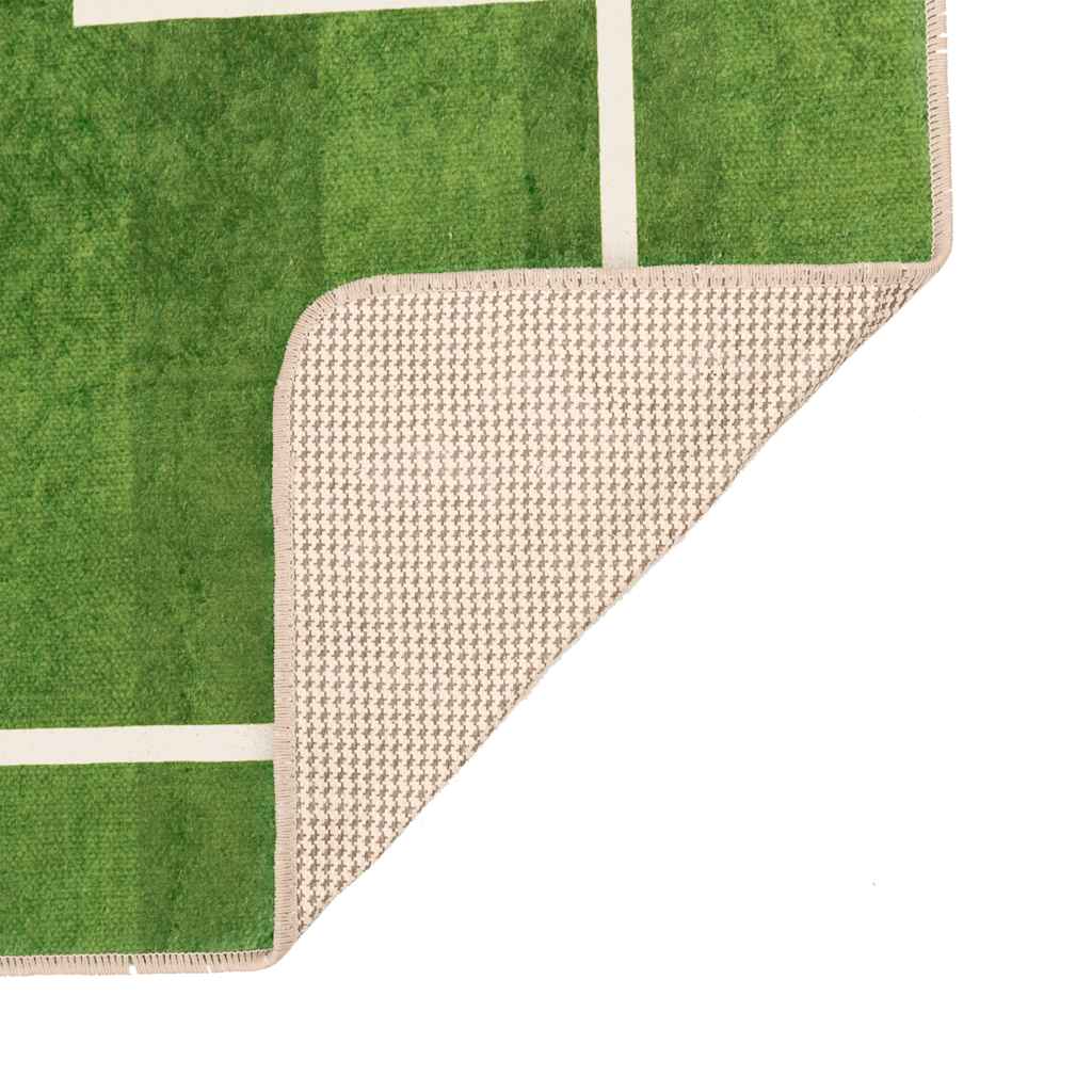 vidaXL Tapis pour enfants vert 160x230 cm Terrain de football lavable antidérapant