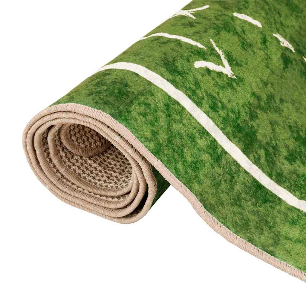 vidaXL Tapis pour enfants vert 160x230 cm Terrain de football lavable antidérapant