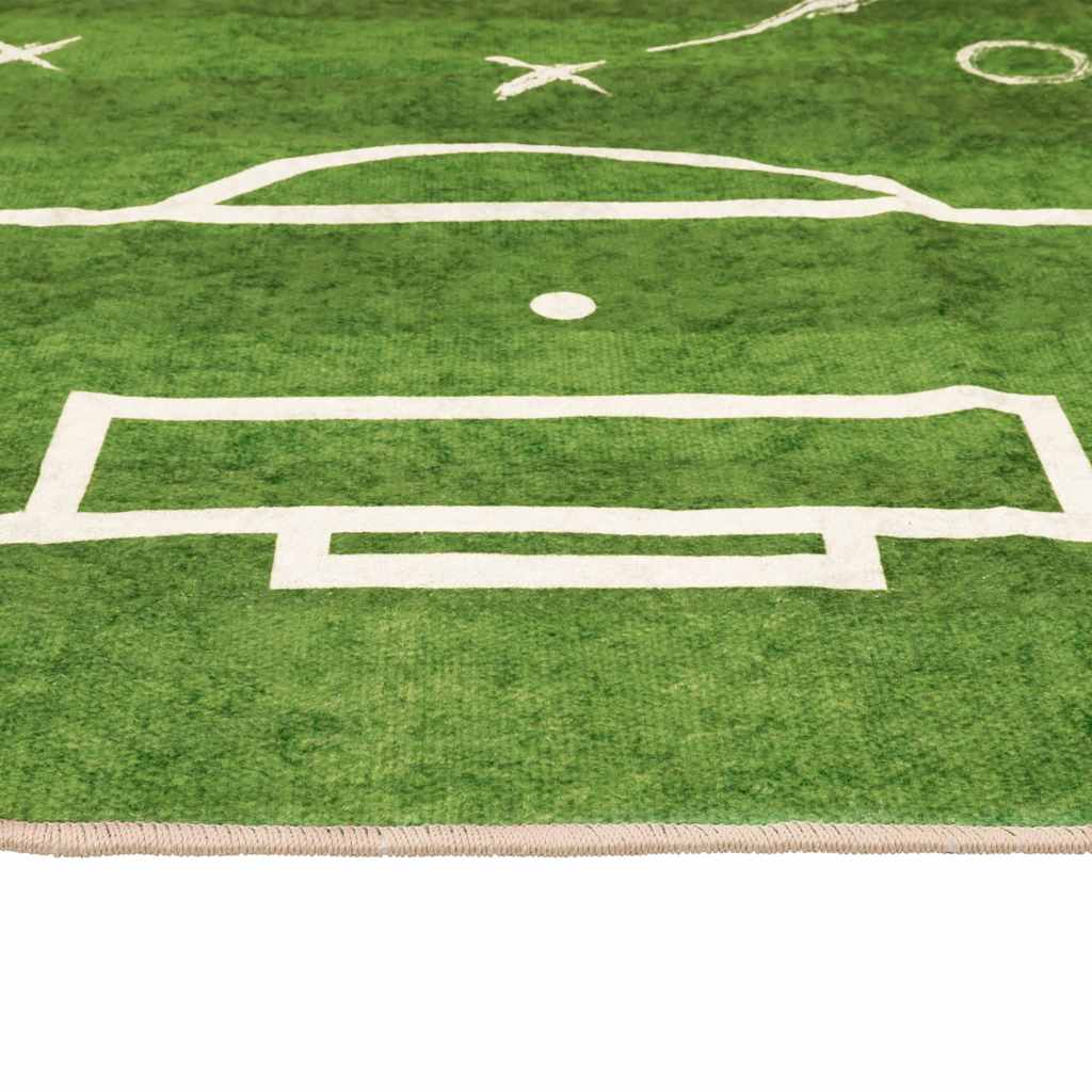 vidaXL Tapis pour enfants vert 160x230 cm Terrain de football lavable antidérapant