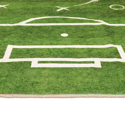 vidaXL Tapis pour enfants vert 160x230 cm Terrain de football lavable antidérapant