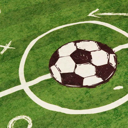 vidaXL Tapis pour enfants vert 160x230 cm Terrain de football lavable antidérapant