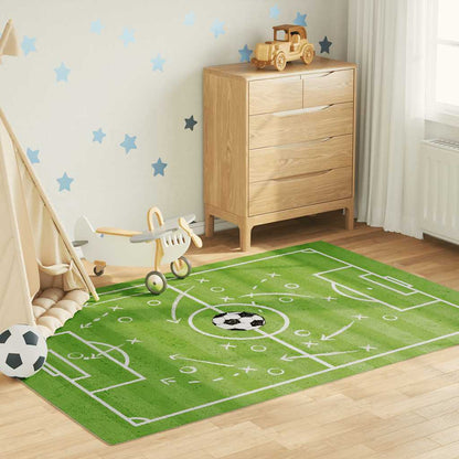 vidaXL Tapis pour enfants vert 160x230 cm Terrain de football lavable antidérapant